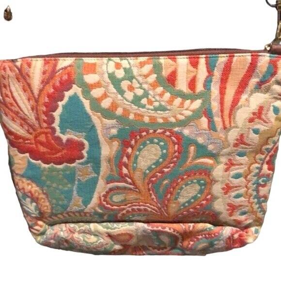 Danny K Multicolored, Paisley Designed Crossbody Bag, Size 11.5" X10.5" - Picture 5 of 9